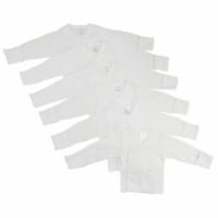 Bambini Long Sleeve Side Snap With Mittens 6 Pack - Newborn