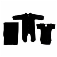 Bambini LS-0070S 8 in. Stylish Baby Clothes, one pieces & Towel, Black - Small