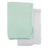 White and Mint Thermal Blankets