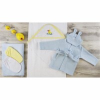 Bambini LS-0630 Hooded Towel, Bath Mittens, Blanket & Robe - Yellow, White & Blue - Newborn