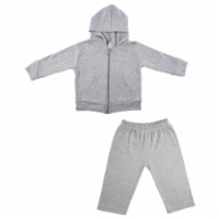 Heather Grey Interlock Sweat Pants and Hoodie Set