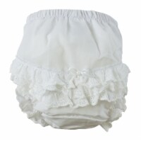 White Girl's Cotton/Poly "Fancy Pants" Underwear - Medium