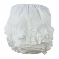 White Girl's Cotton/Poly "Fancy Pants" Underwear - Large