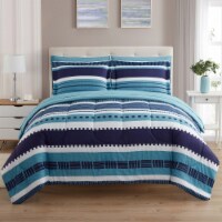 Sweet Home Collection | Marino 7-Piece Bed In A Bag Printed Comforter Set, Twin