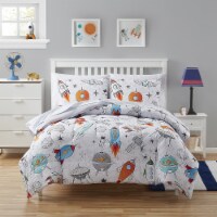 Sweet Home Collection | Floating in Space Bed in a Bag Kids Fun Set, Twin