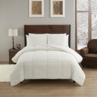 Sweet Home Collection | Mika Faux Fur Animal 3-Piece Comforter Set King Ivory