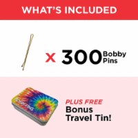 HAWWWY 300 Pcs Premium Gold Bobby Pins+Case for Kids, Girls, Women