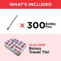 HAWWWY 300pc Brown Bobby Pins W/Case for Buns, Kids, Girls & Women