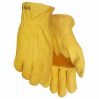 Salt City Sales 239890 Mens Premium Grain Cowhide Fencing Glove, Gold - Large