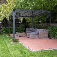 Palram - Canopia HG9172 Milano 3000 Gazebo - 10 x 10 ft. - Gray/Bronze