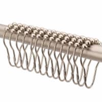 2 Lb Depot Shower Curtain Rings Hooks Brushed Nickel - 18/8 SS - Locking Rings - Set of 12