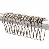 2 Lb Depot Shower Curtain Rings Hooks - Polished Nickel - 18/8 SS - Set of 12