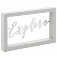 Hallmark Explore Framed Wood Quote Sign New