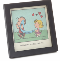 Hallmark Peanuts Linus And Sally Love Comes Too Framed Art Quote Sign New