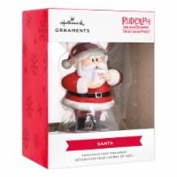 Hallmark Rudolph the Red-Nosed Reindeer Santa with Eggnog Christmas Ornament Perspective: Main