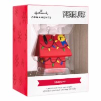Hallmark  Peanuts Snoopy on Decorated Doghouse Christmas Ornament Perspective: Main