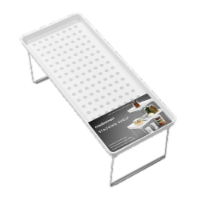 madesmart® Dots Large Stacking Cabinet Shelf in White/Grey