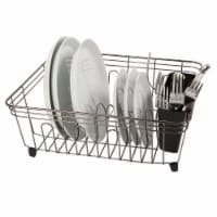 Dish Drain with Utensil Caddy - Black Perspective: Main
