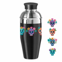 Oggi Day of the Dead Black Skull Cocktail Shaker - Dia de los Muertos Perspective: Main