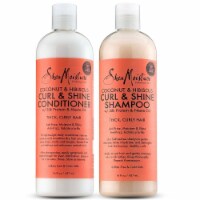 Shea Moisture Coconut & Hibiscus Shampoo & Conditioner 16oz Curl & Shine Set