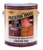 Preserva Wood Transparent Matte Cedar Fir Oil-Based Oil-Based Stain and Sealer 1 gal. - Total