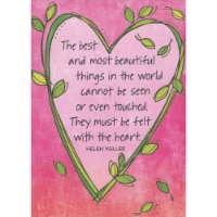 RSVP Best and Most Beautiful Things Quote: Pink Heart with Vine Border Valentine's Day Card Perspective: Main
