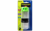 Bazic Pencil Sharpener w/Receptacle 2pc Assorted