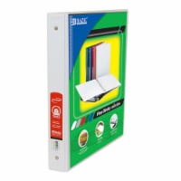 3-Ring View Binder with 2 Pockets, 1 , White