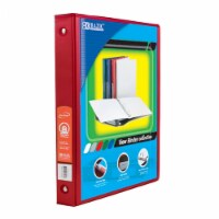 3-Ring View Binder with 2 Pockets, 1 , Red