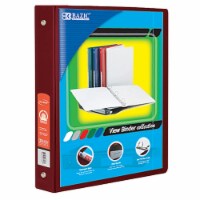 3-Ring View Binder with 2 Pockets, 1.5 , Burgundy