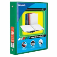 3-Ring View Binder with 2 Pockets, 1.5 , Green