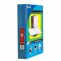 3-Ring View Binder with 2 Pockets, 1.5 , Cyan