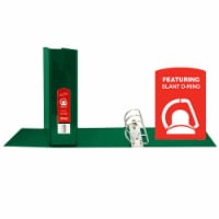 Slant D Ring View Binder with 2 Pockets, 3 , Green
