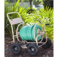 Liberty Garden 870 Industrial 4 Wheel 300 Foot Steel Frame Water Hose Reel Cart