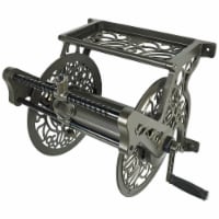 Liberty Garden Wall Mounted Heavy Gauge Aluminum Hanging Hose Reel with Guide