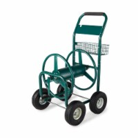  Liberty Garden Products 4 Wheel Hose Reel Cart, Holds up to  350 Feet of 5 to 8 Inch Hose with Basket, Ideal for Backyard, Garden, or  Home (Green) : Heavy