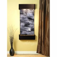 Adagio CSR1507 Cascade Springs Round Blackened Copper Black Spider Marble Wall Fountain