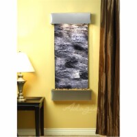 Adagio CSS2007 Cascade Springs Square Stainless Steel Black Spider Marble Wall Fountain