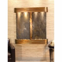 Adagio AFR1004 Aspen Falls Round Wall Fountain - Rustic Copper-Multi-Color Natural Slate