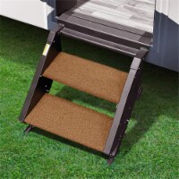 Presto Fit 20231 17.5 in. Trailhead RV Morryde StepAbove Step Rug, Buckskin Brown - 2 Piece