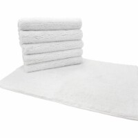 6 Pack of Magellan Bath Mats: 20 x 30, White, Non-Slip Backing