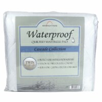 Cascade Waterproof Mattress Pad, Hypoallergenic, 15” Deep Fitted Skirt, Quilted Microfiber
