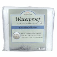 Cascade Waterproof Mattress Pad, Hypoallergenic, 15” Deep Fitted Skirt, Quilted Microfiber