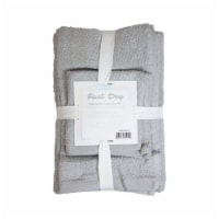 Fast Dry Zero-Twist 6-Piece Bath Towel Set, 2 Washcloths, 2 Hand Towels & 2 Bath Towels, Ring