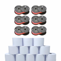Monroe Supply Kit (6) P65M Ribbon Spools And (12) Rolls Of Premium 20 lb. Bond Paper