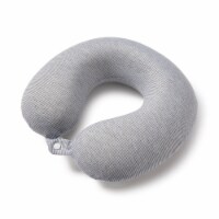Bucky Gray Striped Memory Foam Neck Pillow Perspective: Main