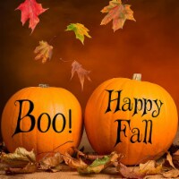 VWAQ Happy Fall & Boo! Pumpkin Holiday & Seasonal Decor