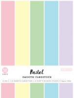 Colorbok 78lb Smooth Cardstock 8.5 X11  50/Pkg-Pastel, 5 Colors/10 Each