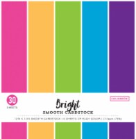 Colorbok 78lb Smooth Cardstock 12 X12  30/Pkg-Bright, 5 Colors/6 Each