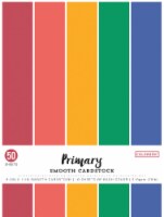 Colorbok 78lb Smooth Cardstock 8.5 X11  50/Pkg-Primary, 5 Colors/10 Each